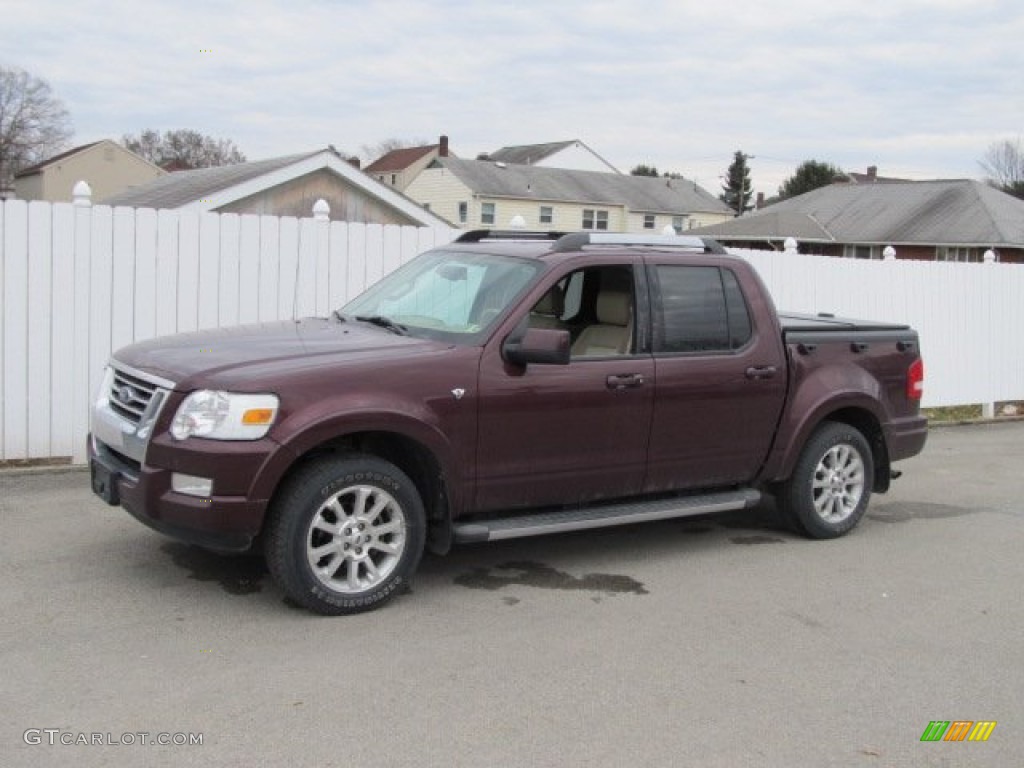 Dark Cherry Metallic 2007 Ford Explorer Sport Trac Limited 4x4 Exterior Photo #61542590