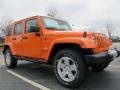 2012 Crush Orange Jeep Wrangler Unlimited Sahara 4x4  photo #4