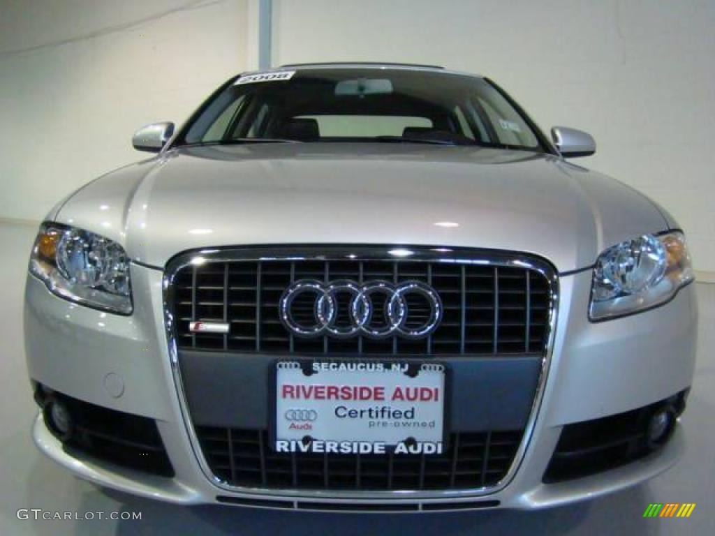 2008 A4 2.0T quattro Sedan - Light Silver Metallic / Black photo #2