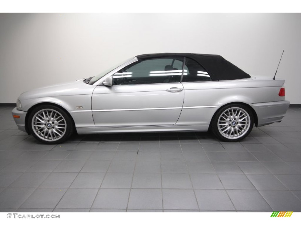 2002 3 Series 330i Convertible - Titanium Silver Metallic / Grey photo #2
