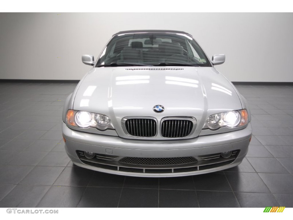 2002 3 Series 330i Convertible - Titanium Silver Metallic / Grey photo #6