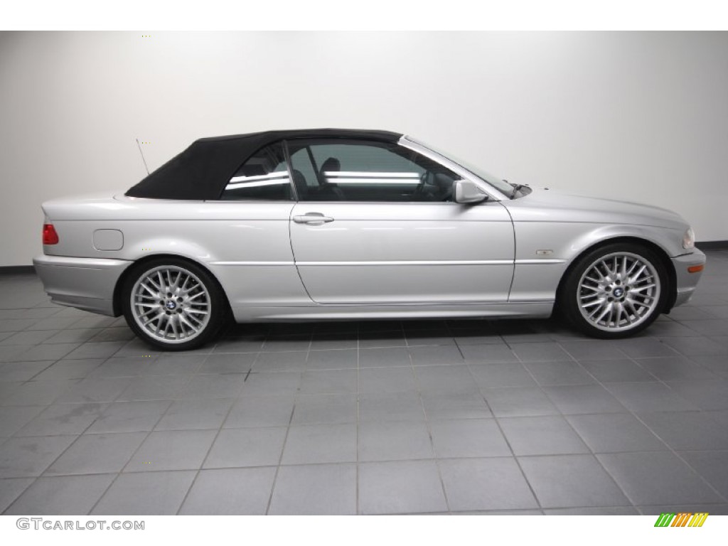 2002 3 Series 330i Convertible - Titanium Silver Metallic / Grey photo #8