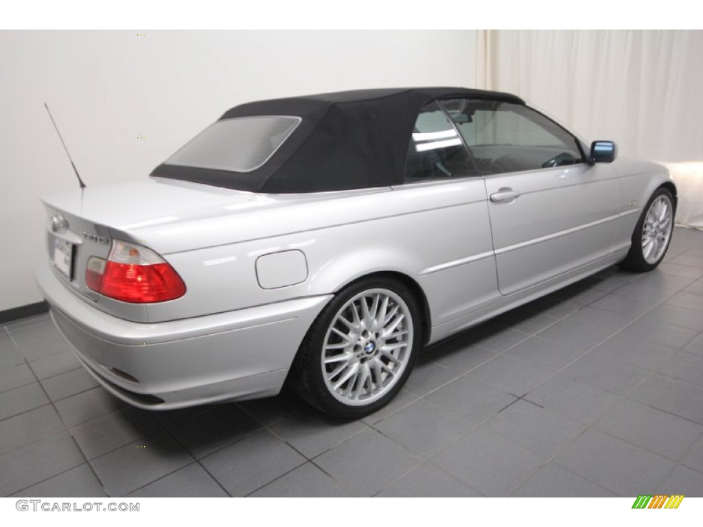 2002 3 Series 330i Convertible - Titanium Silver Metallic / Grey photo #13