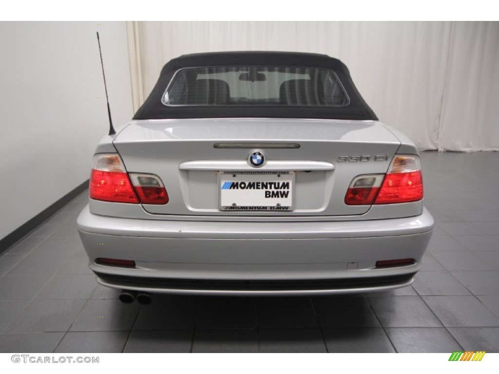 2002 3 Series 330i Convertible - Titanium Silver Metallic / Grey photo #14