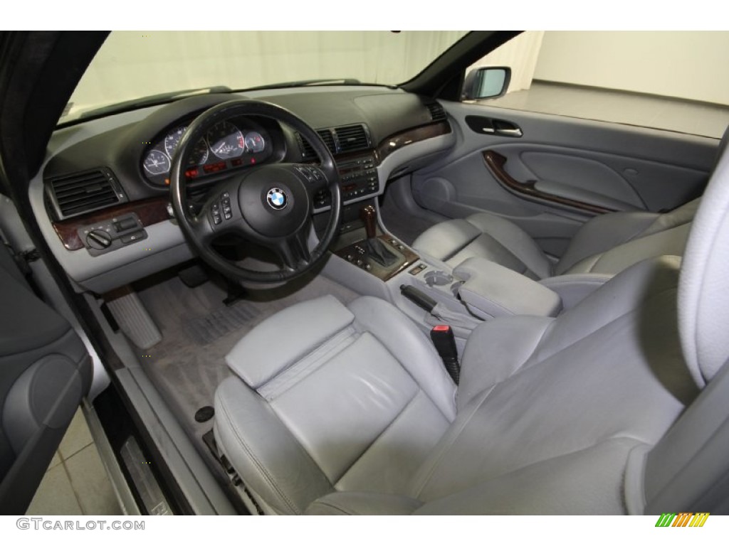 2002 3 Series 330i Convertible - Titanium Silver Metallic / Grey photo #15