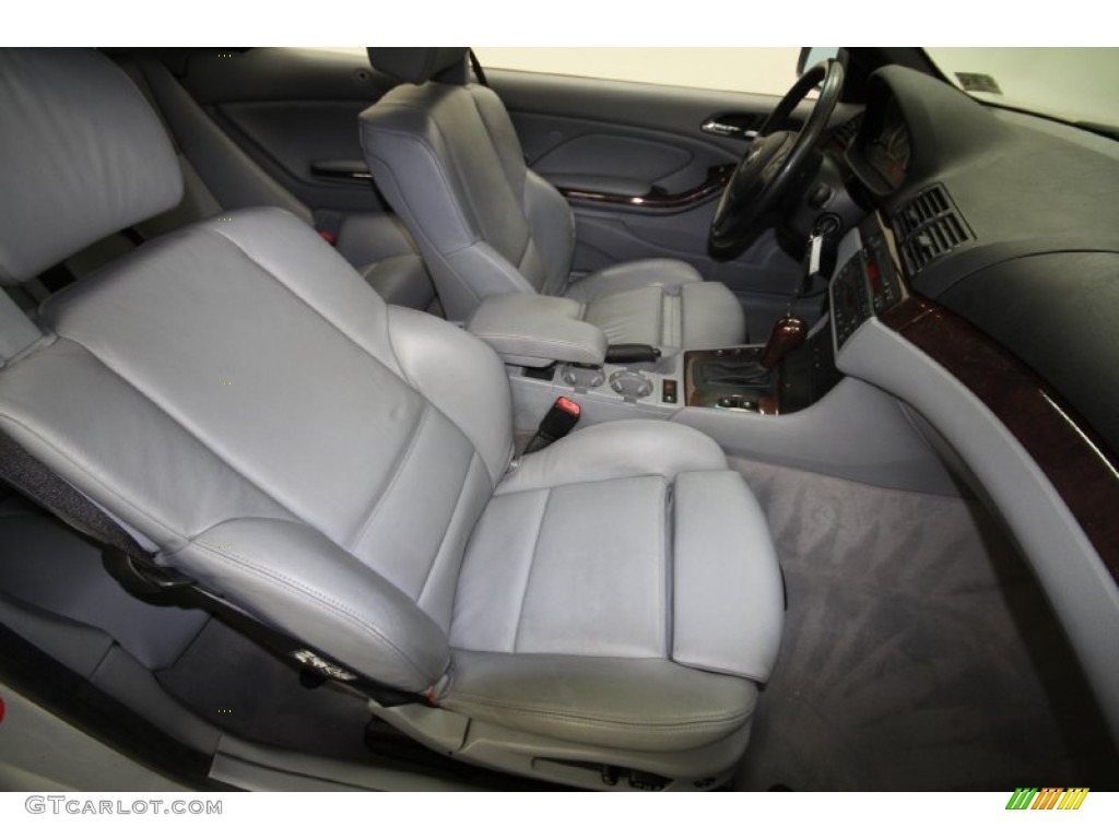 2002 3 Series 330i Convertible - Titanium Silver Metallic / Grey photo #35