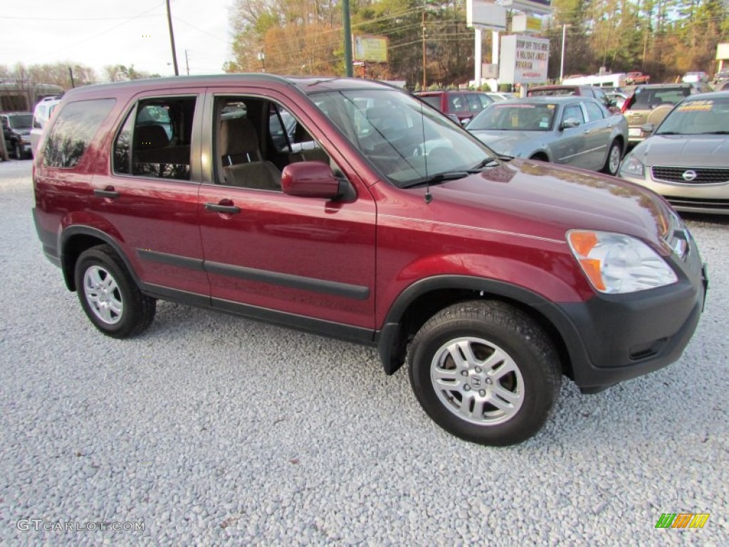 2002 CR-V EX 4WD - Chianti Red Pearl / Saddle photo #2