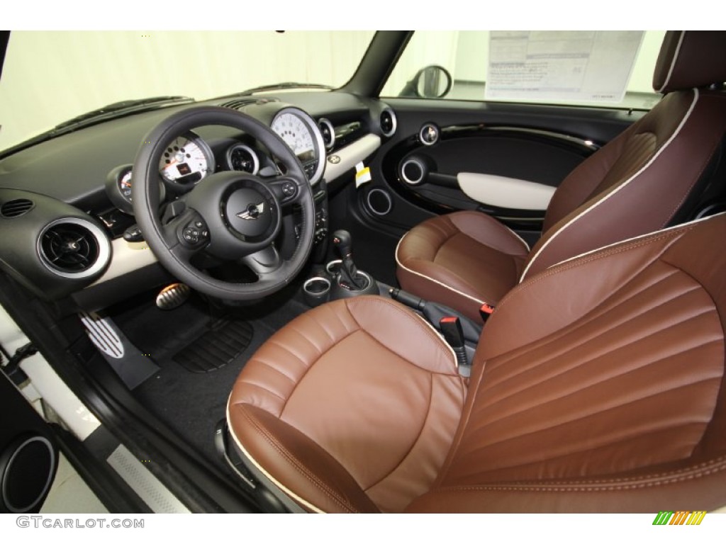 Hot Chocolate Lounge Leather Interior 2012 Mini Cooper S Convertible Photo #61547690