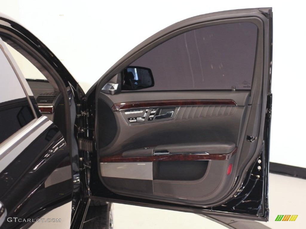 2011 Mercedes-Benz S 600 Sedan Black Door Panel Photo #61547705