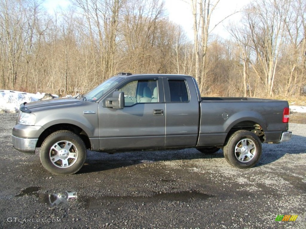 2005 F150 XLT SuperCab 4x4 - Dark Shadow Grey Metallic / Medium Flint/Dark Flint Grey photo #3
