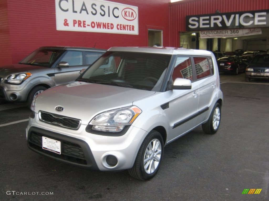 Bright Silver Kia Soul