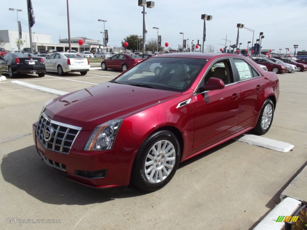 2012 CTS 3.0 Sedan - Crystal Red Tintcoat / Cashmere/Cocoa photo #1
