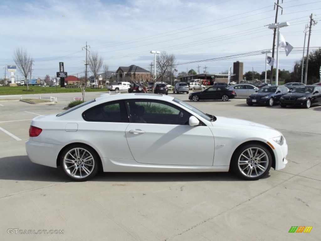 2012 3 Series 335i Coupe - Alpine White / Black photo #6