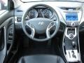 Black 2011 Hyundai Elantra Limited Steering Wheel