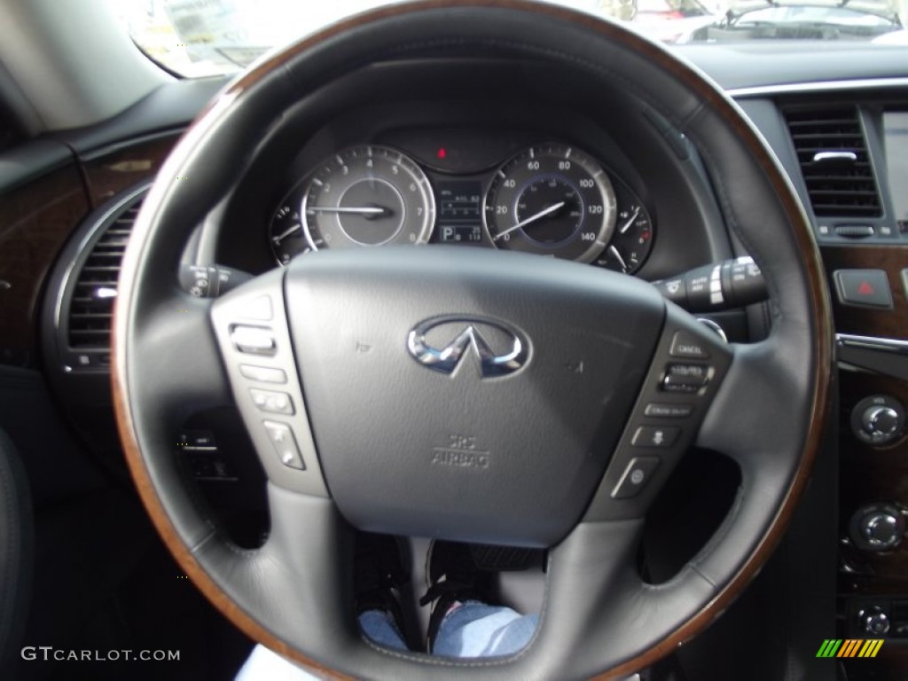 2012 Infiniti QX 56 Graphite Steering Wheel Photo #61554155
