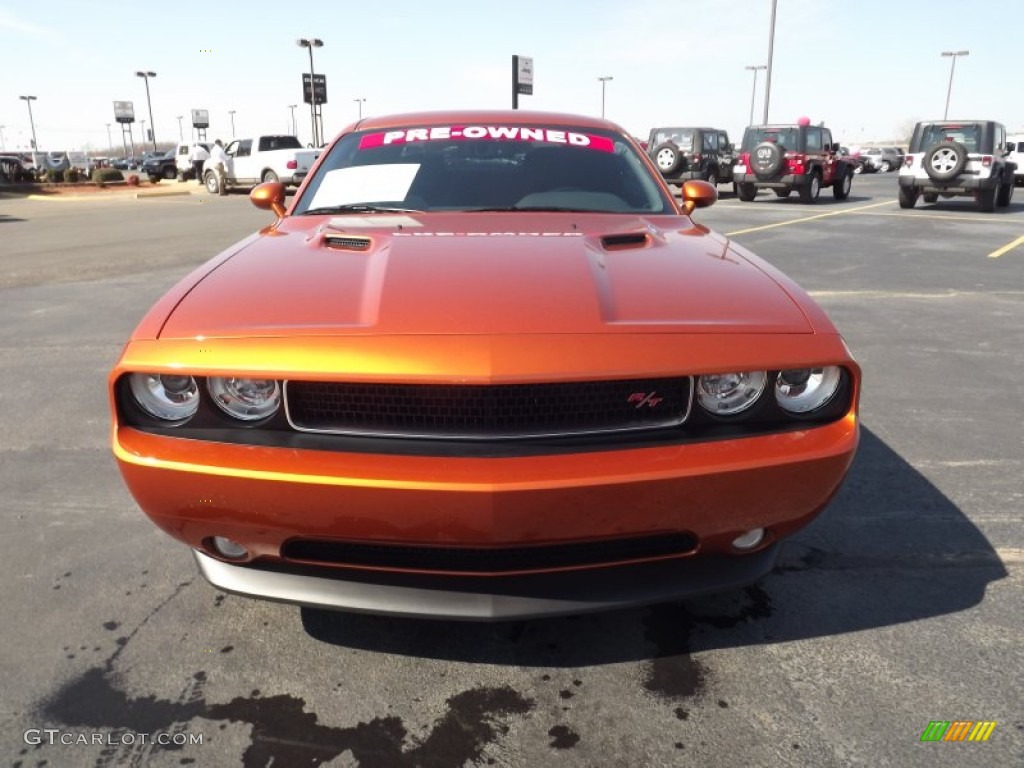 2011 Challenger R/T Classic - Toxic Orange Pearl / Dark Slate Gray photo #2