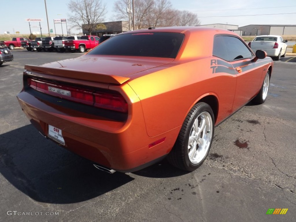 2011 Challenger R/T Classic - Toxic Orange Pearl / Dark Slate Gray photo #5
