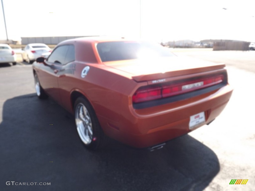 2011 Challenger R/T Classic - Toxic Orange Pearl / Dark Slate Gray photo #7