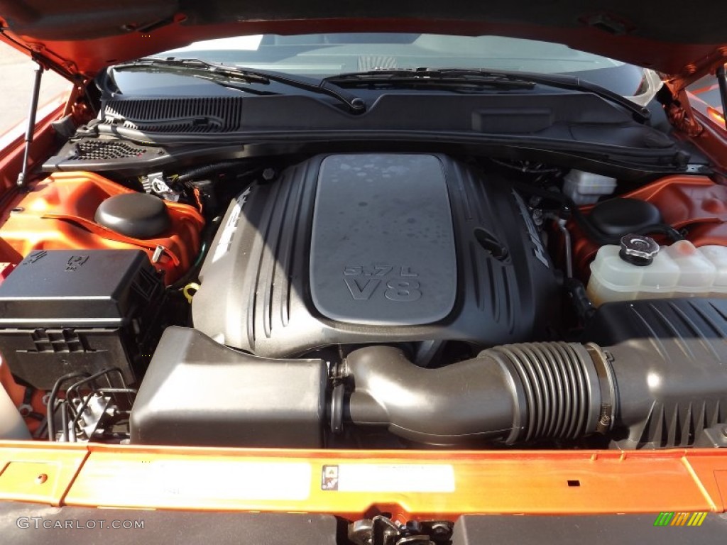 2011 Challenger R/T Classic - Toxic Orange Pearl / Dark Slate Gray photo #16