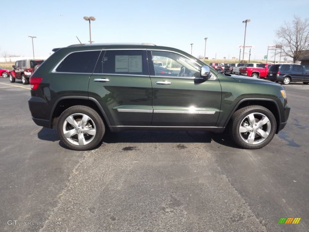 Natural Green Pearl 2011 Jeep Grand Cherokee Overland 4x4 Exterior Photo #61555571