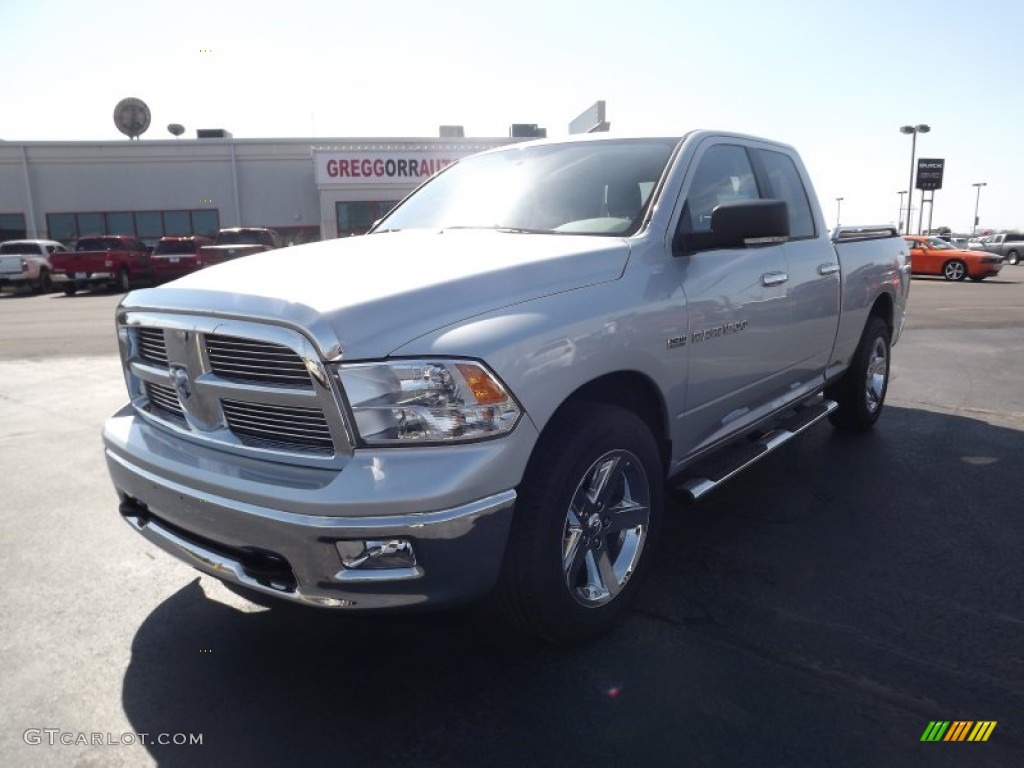 2012 Ram 1500 Big Horn Quad Cab - Bright Silver Metallic / Dark Slate Gray/Medium Graystone photo #1