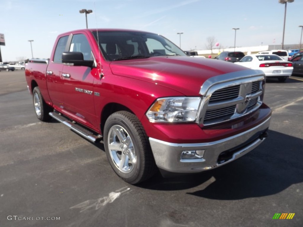 Deep Cherry Red Crystal Pearl 2012 Dodge Ram 1500 Big Horn Quad Cab Exterior Photo #61555925