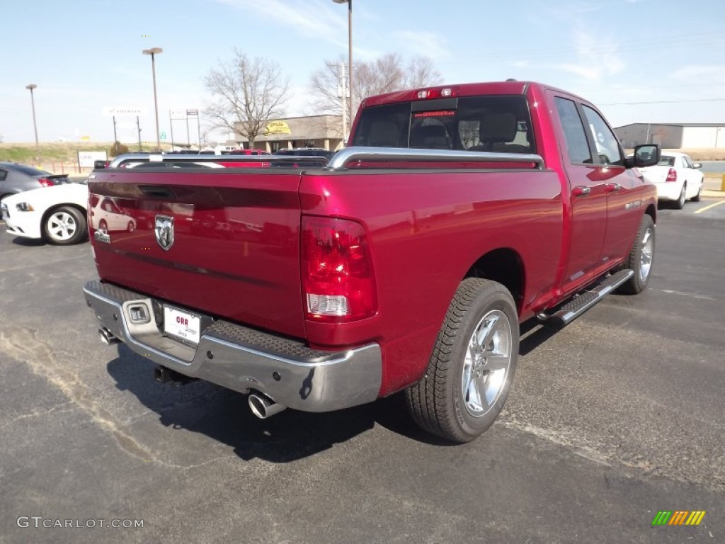 2012 Ram 1500 Big Horn Quad Cab - Deep Cherry Red Crystal Pearl / Light Pebble Beige/Bark Brown photo #5