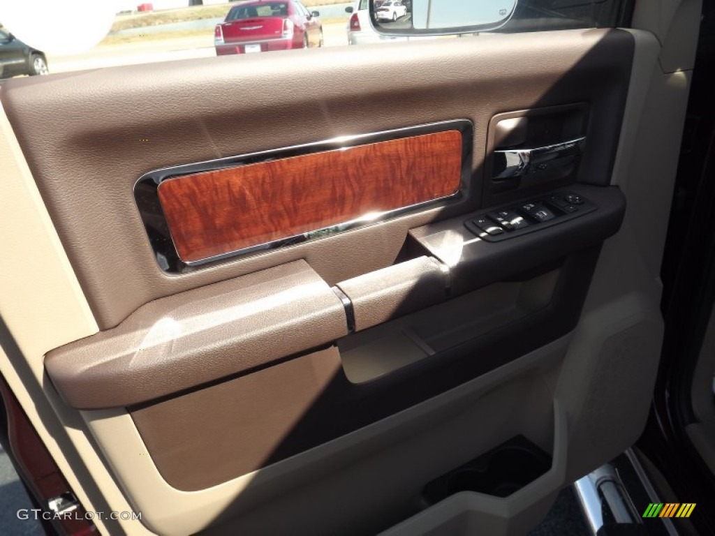 2012 Ram 1500 Laramie Crew Cab 4x4 - Deep Molten Red Pearl / Light Pebble Beige/Bark Brown photo #12