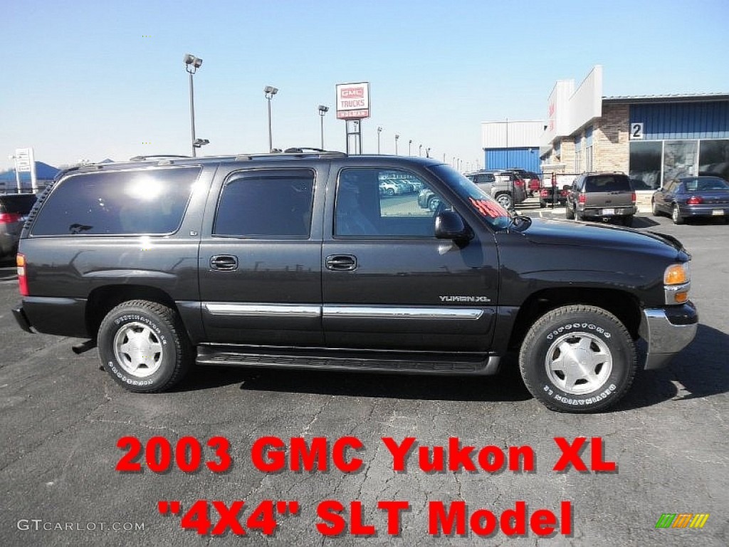 2003 Yukon XL SLT 4x4 - Carbon Metallic / Neutral/Shale photo #1