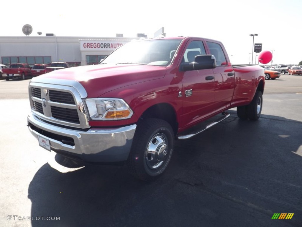 2012 Ram 3500 HD ST Crew Cab 4x4 Dually - Flame Red / Dark Slate/Medium Graystone photo #1