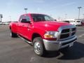 2012 Flame Red Dodge Ram 3500 HD ST Crew Cab 4x4 Dually  photo #3