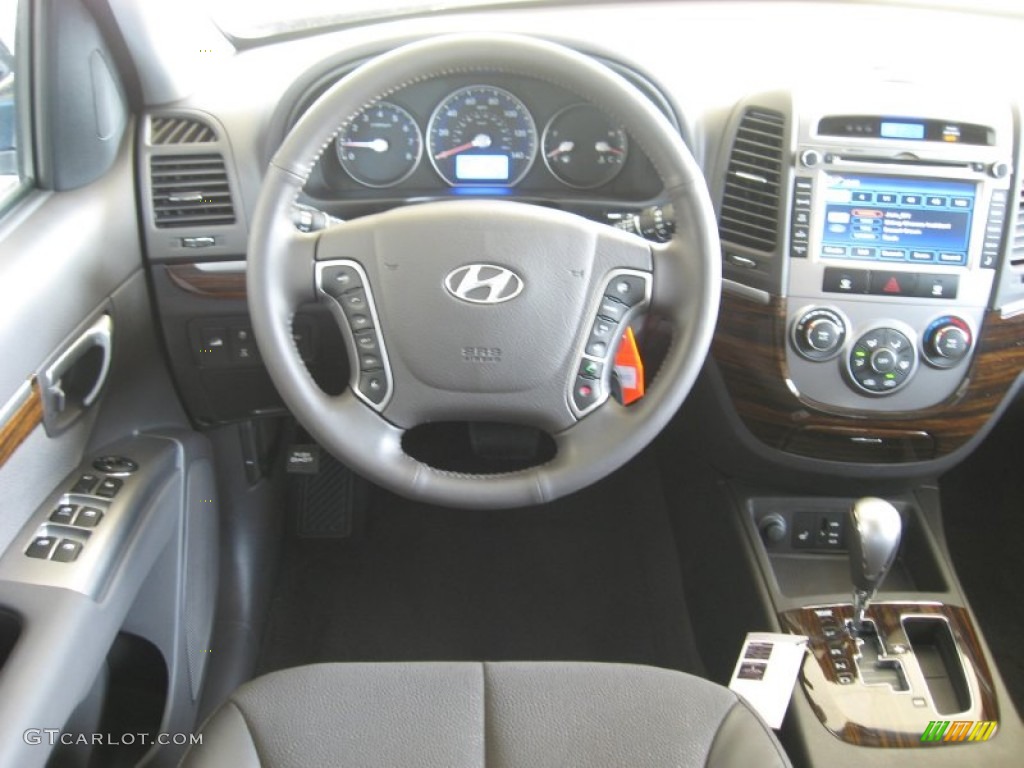 2012 Hyundai Santa Fe SE V6 AWD Cocoa Black Dashboard Photo #61556675