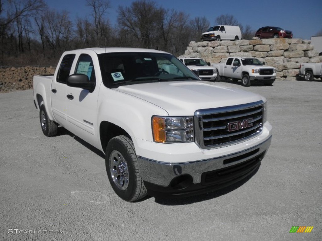 2012 Sierra 1500 SL Crew Cab - Summit White / Dark Titanium photo #2