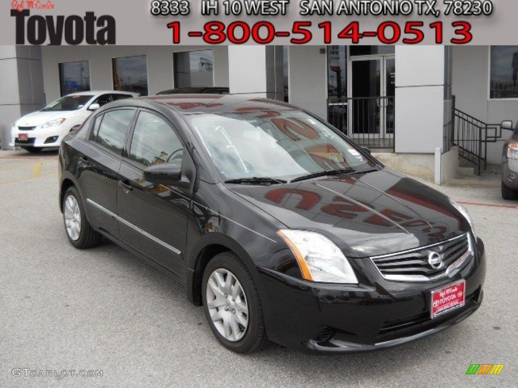 2012 Sentra 2.0 - Super Black / Beige photo #1