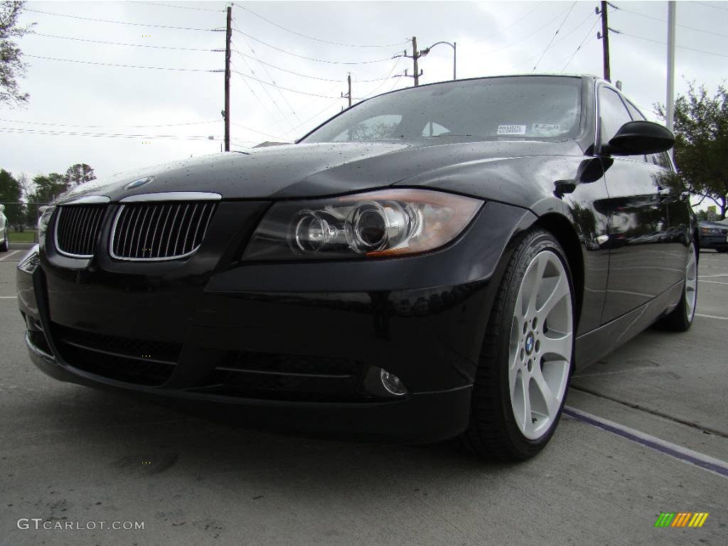 2006 3 Series 330i Sedan - Jet Black / Black photo #8