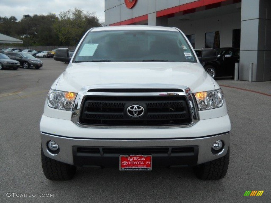 2011 Tundra CrewMax - Super White / Graphite Gray photo #2