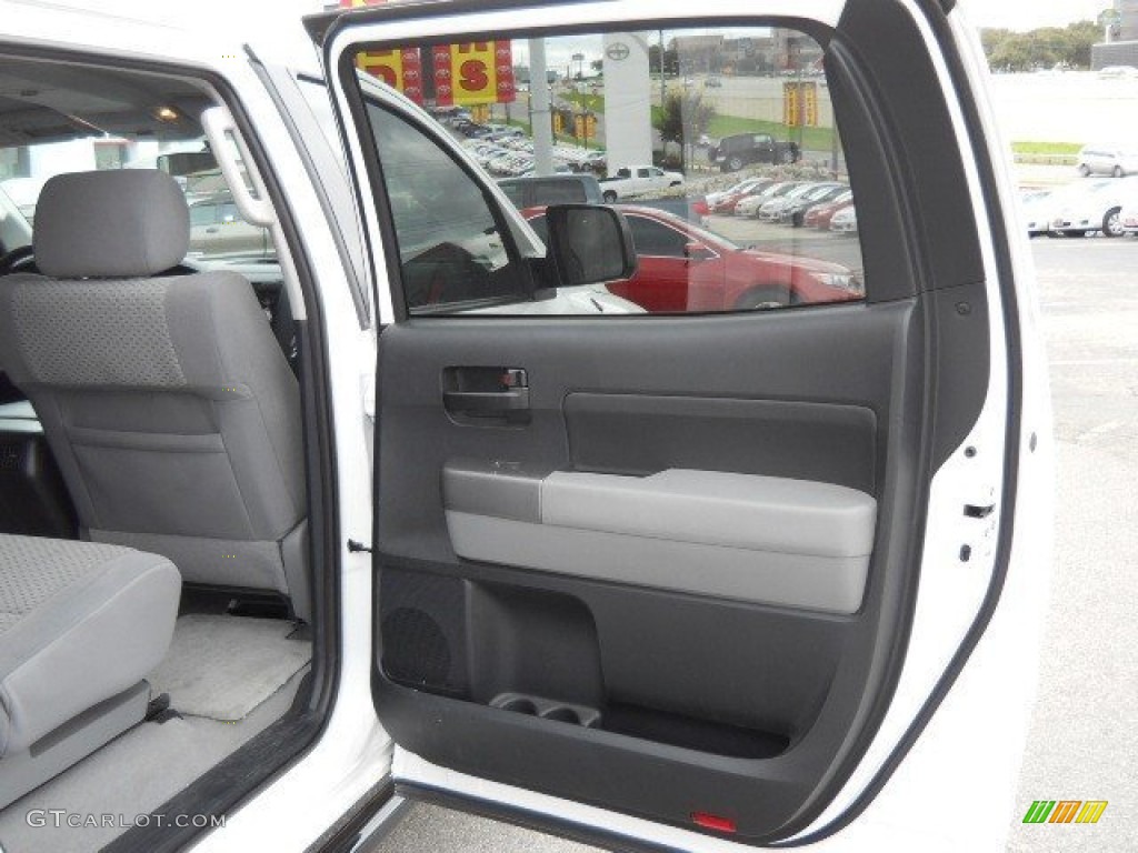 2011 Tundra CrewMax - Super White / Graphite Gray photo #17