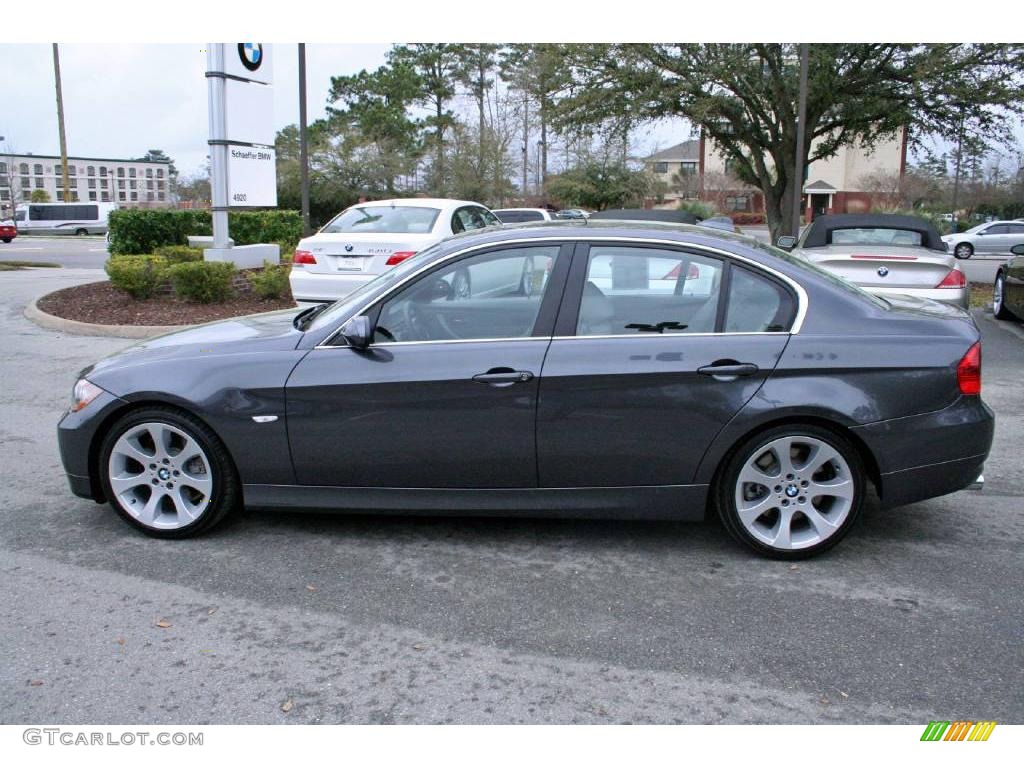 2006 3 Series 330i Sedan - Sparkling Graphite Metallic / Grey photo #4