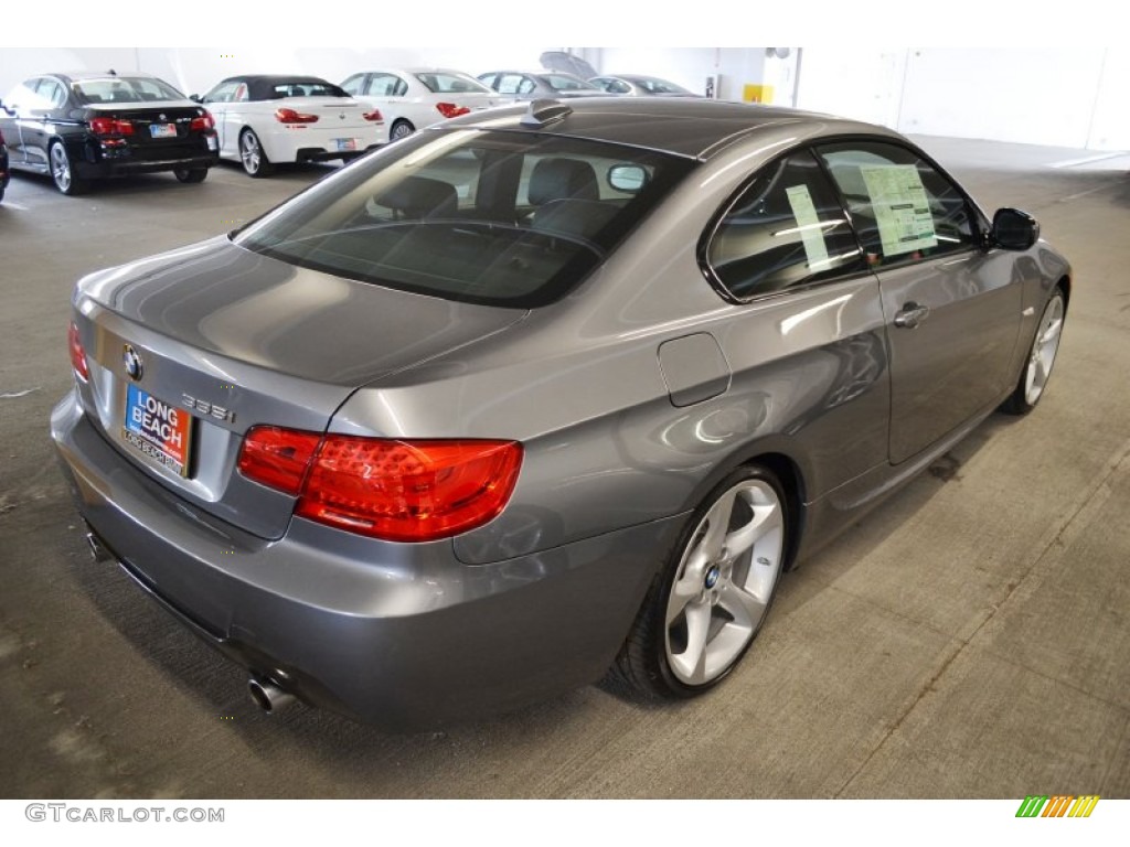 2012 3 Series 335i Coupe - Space Grey Metallic / Black photo #4