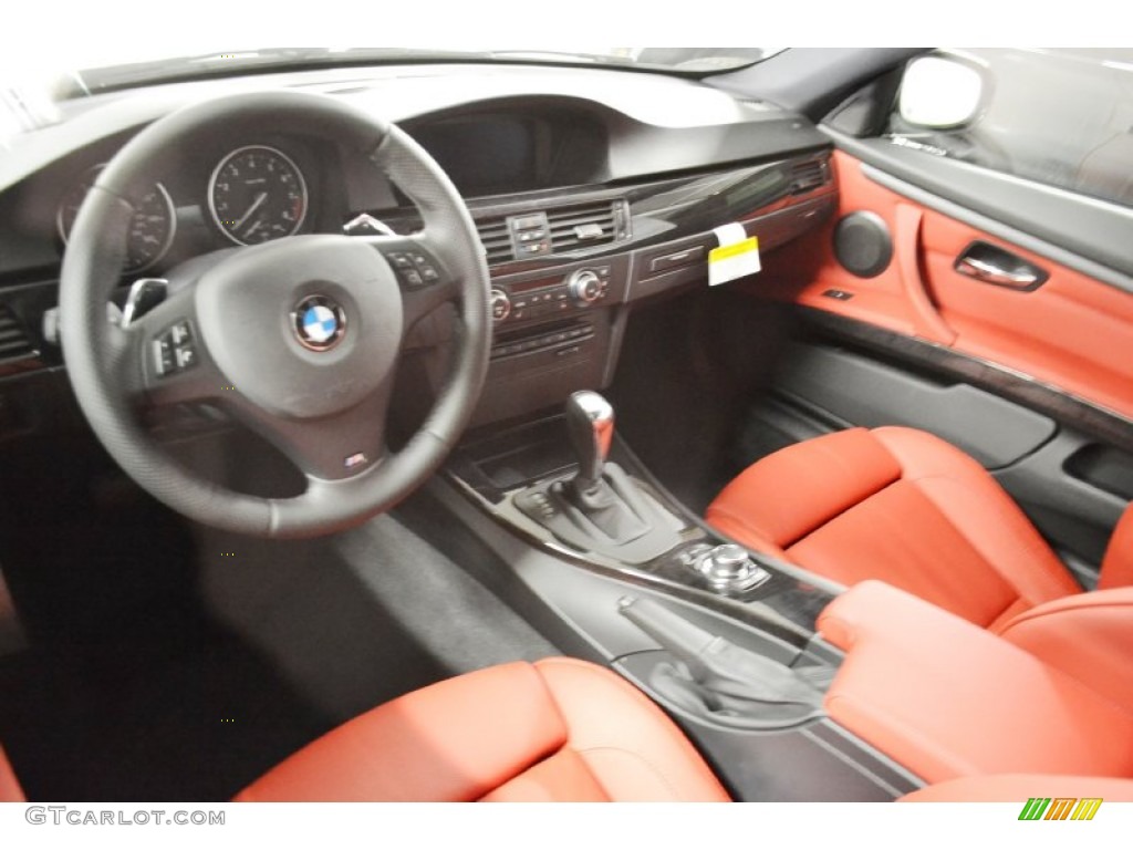 2012 3 Series 335i Coupe - Mineral White Metallic / Coral Red/Black photo #6