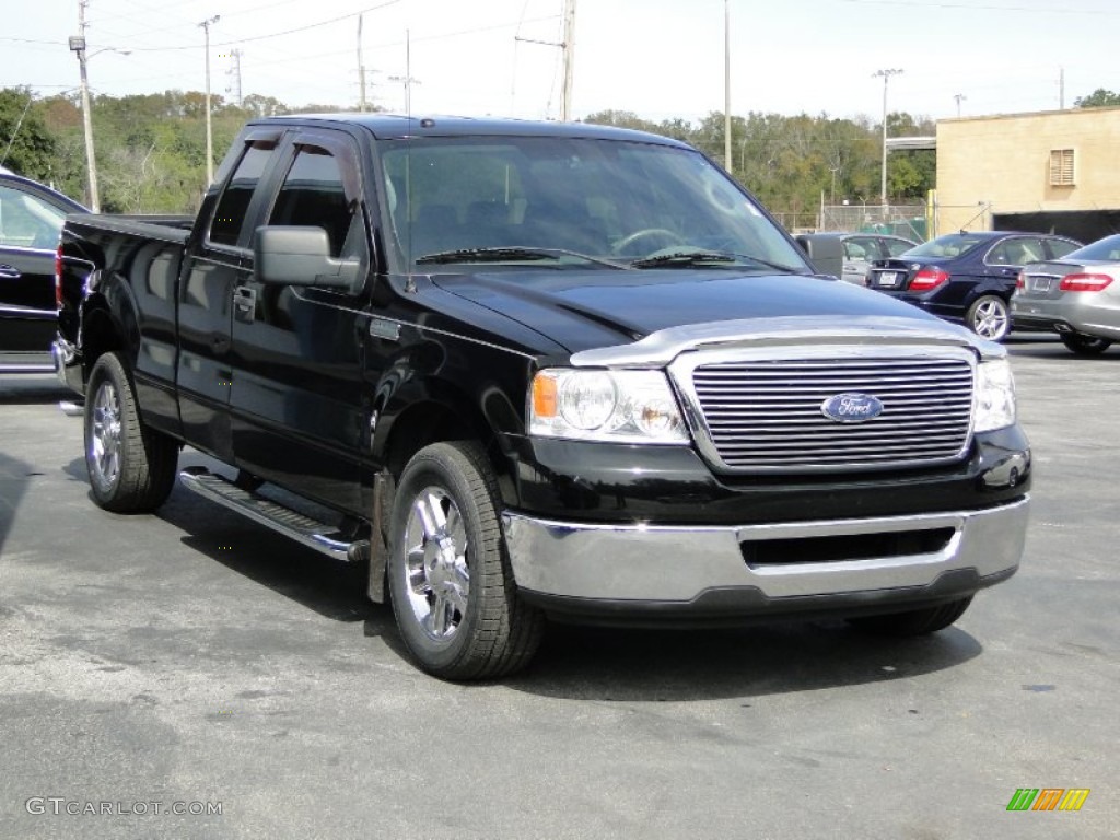 2006 F150 XLT SuperCab - Black / Medium Flint photo #3