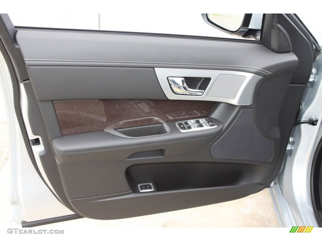 2012 Jaguar XF Supercharged Warm Charcoal/Warm Charcoal Door Panel Photo #61562703
