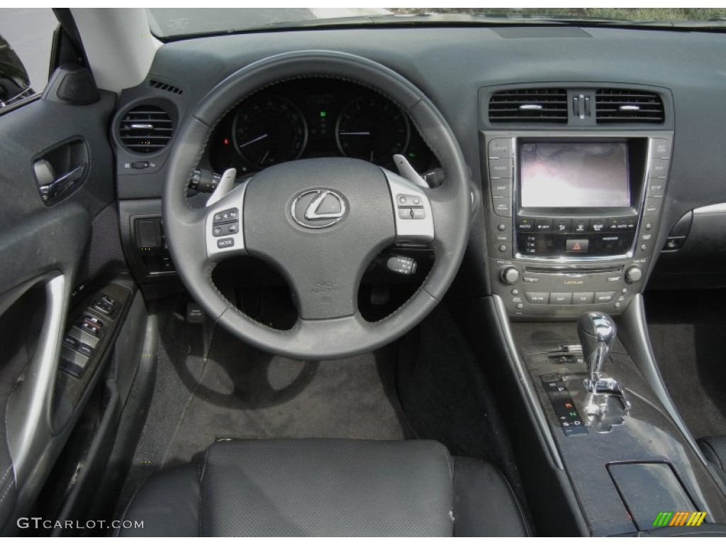 2011 Lexus IS 350C Convertible Black Dashboard Photo #61562850