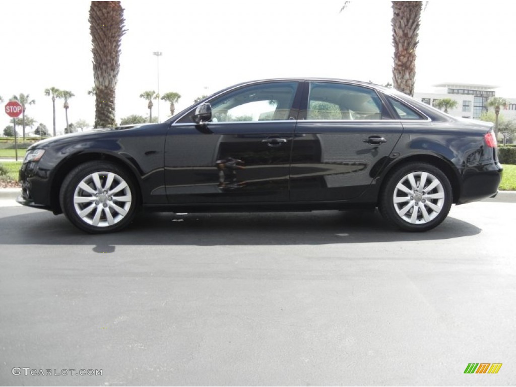 2009 A4 3.2 quattro Sedan - Brilliant Black / Cardamom Beige photo #1