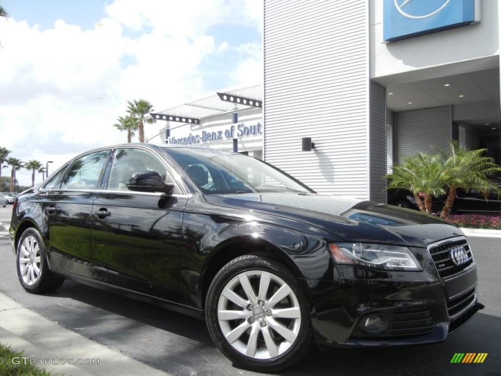 2009 A4 3.2 quattro Sedan - Brilliant Black / Cardamom Beige photo #4