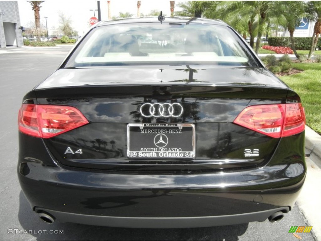 2009 A4 3.2 quattro Sedan - Brilliant Black / Cardamom Beige photo #7