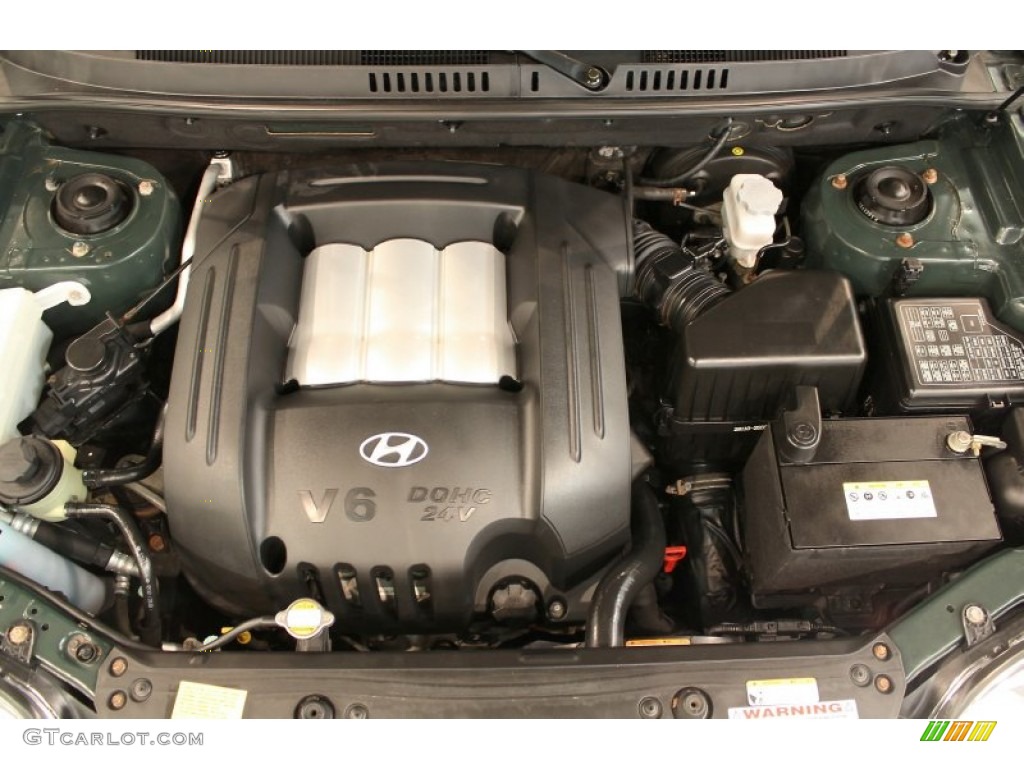 2006 Santa Fe GLS 4WD - Dark Emerald Green / Beige photo #16