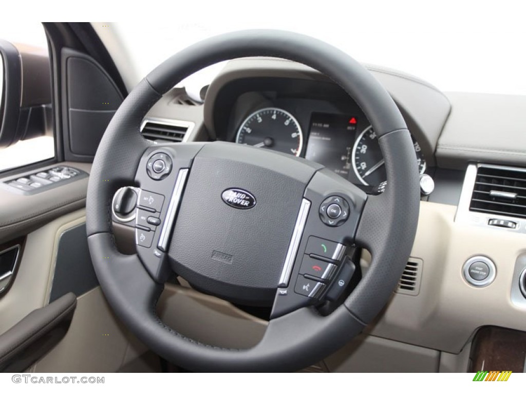 2012 Land Rover Range Rover Sport HSE LUX Arabica Steering Wheel Photo #61563624