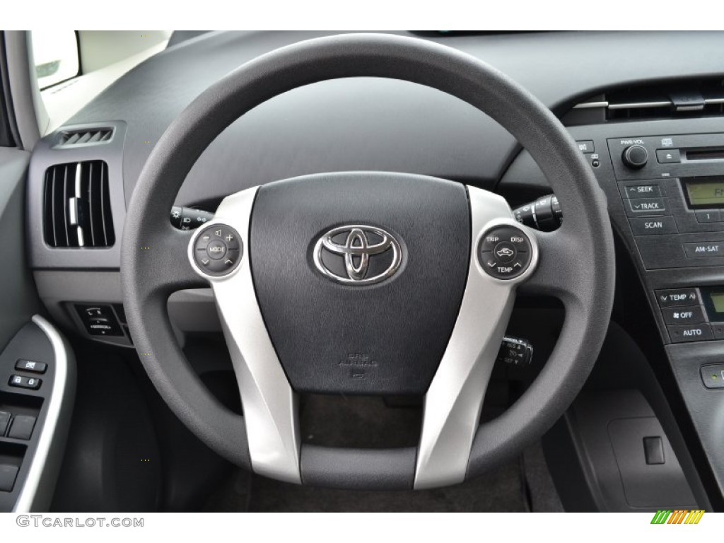 2010 Toyota Prius Hybrid II Dark Gray Steering Wheel Photo #61565796