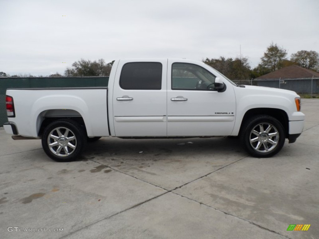 2008 Sierra 1500 Denali Crew Cab AWD - Polar White / Cocoa/Light Cashmere photo #2